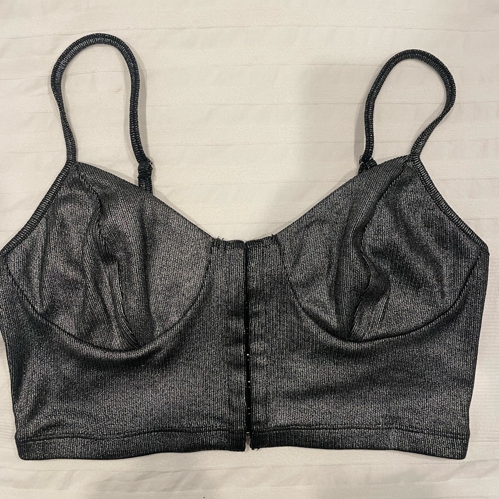 Sparkly black stretchy adika corset